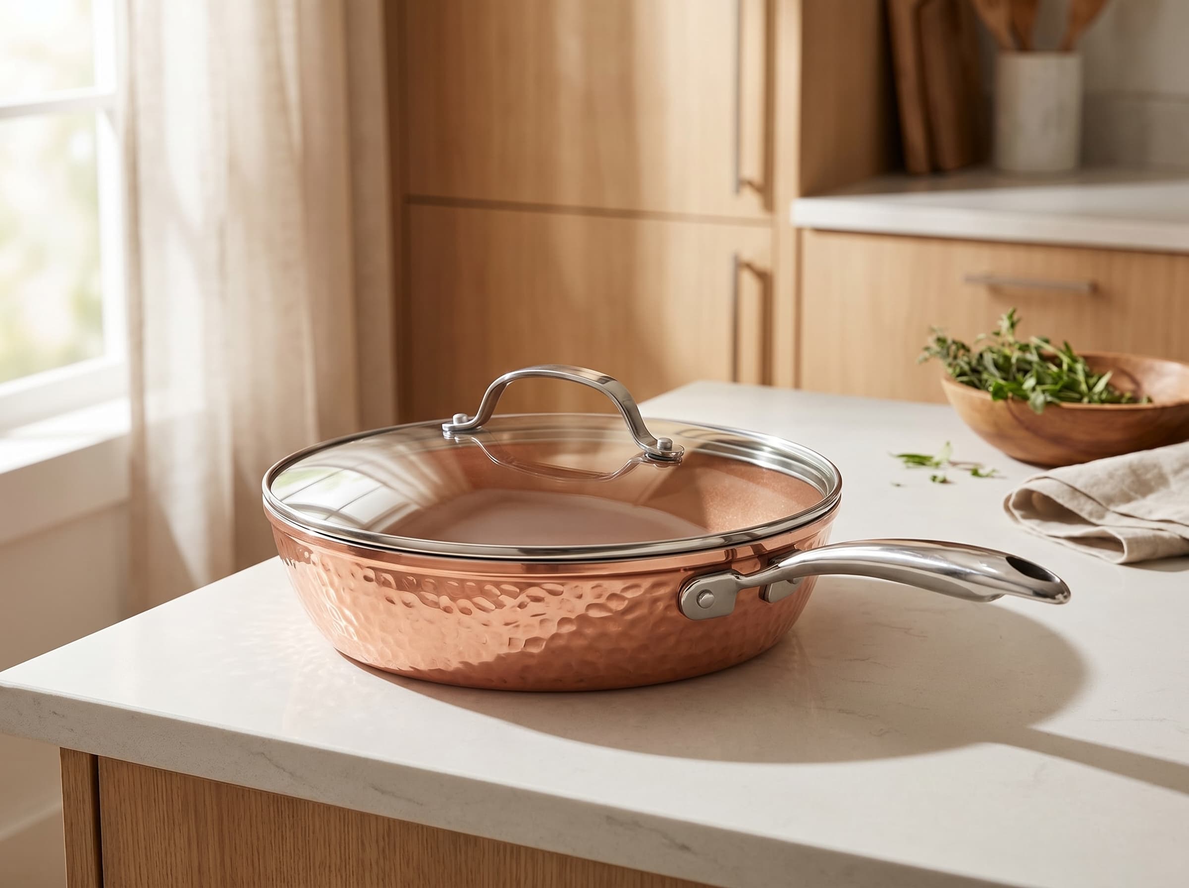 Lagostina Martellata Hammered Copper Stainless Steel 10-inch Pan — image 1 of 1