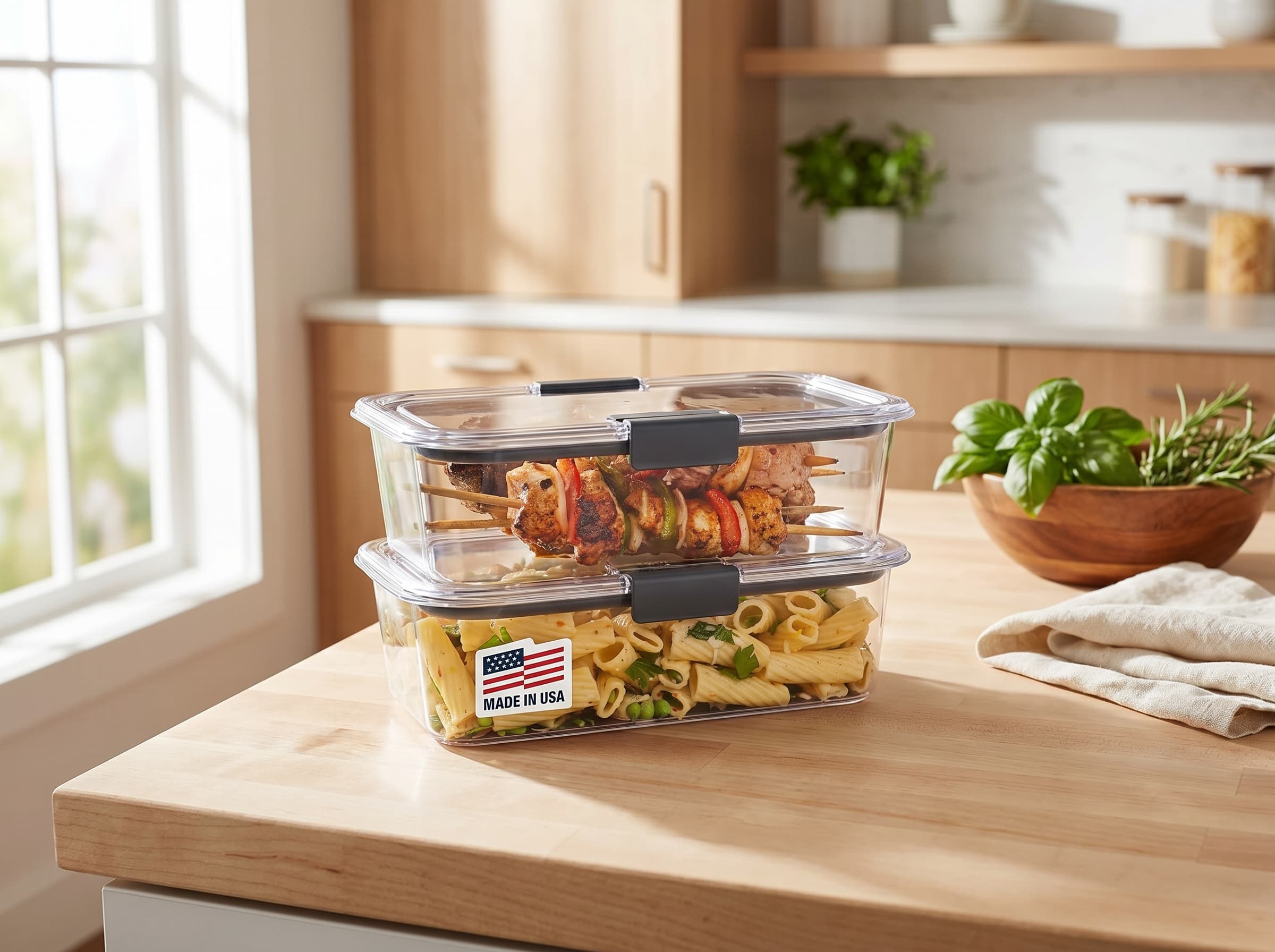 Rubbermaid Brilliance Food Storage Containers with Lids — image 1 of 1