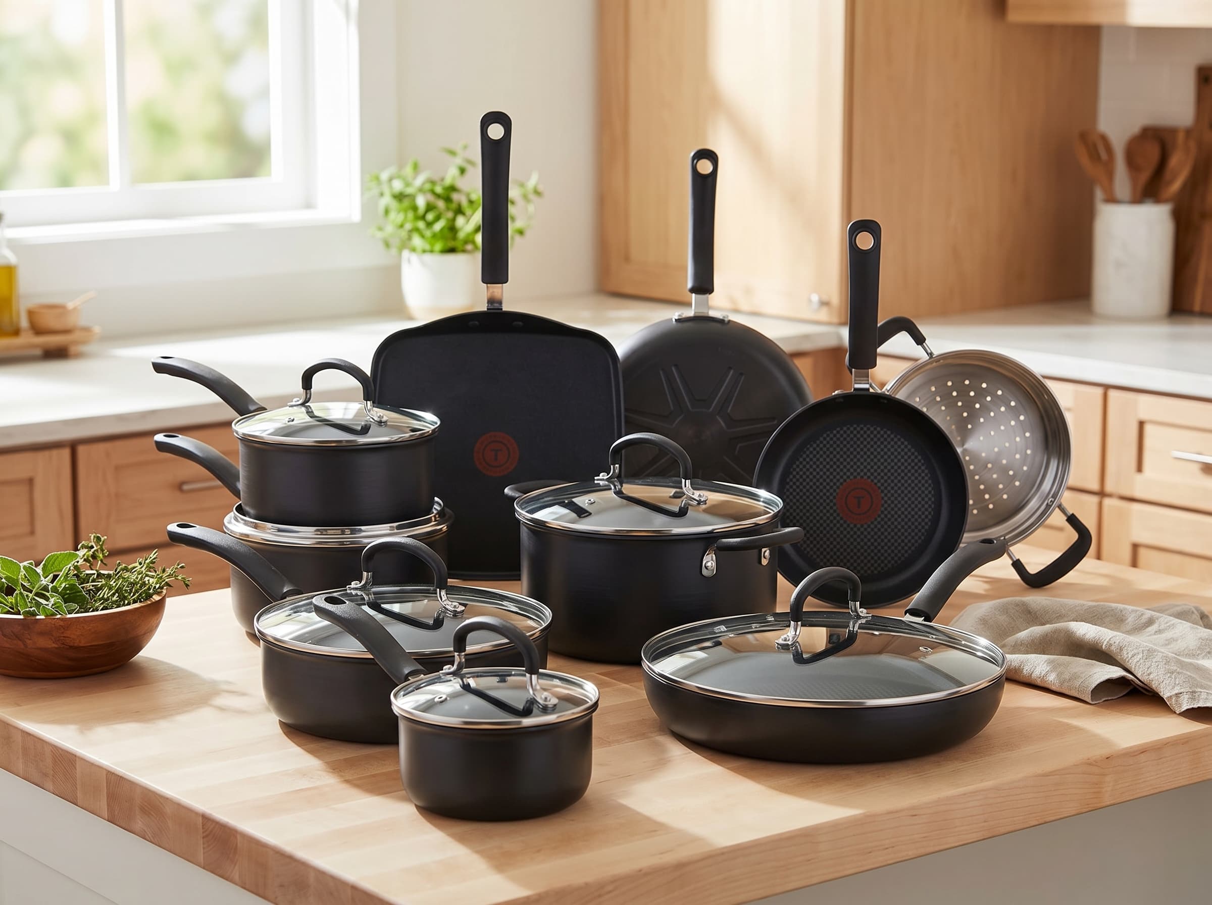 T-fal Ultimate Hard Anodized 17-Piece Cookware Set — image 1 of 1