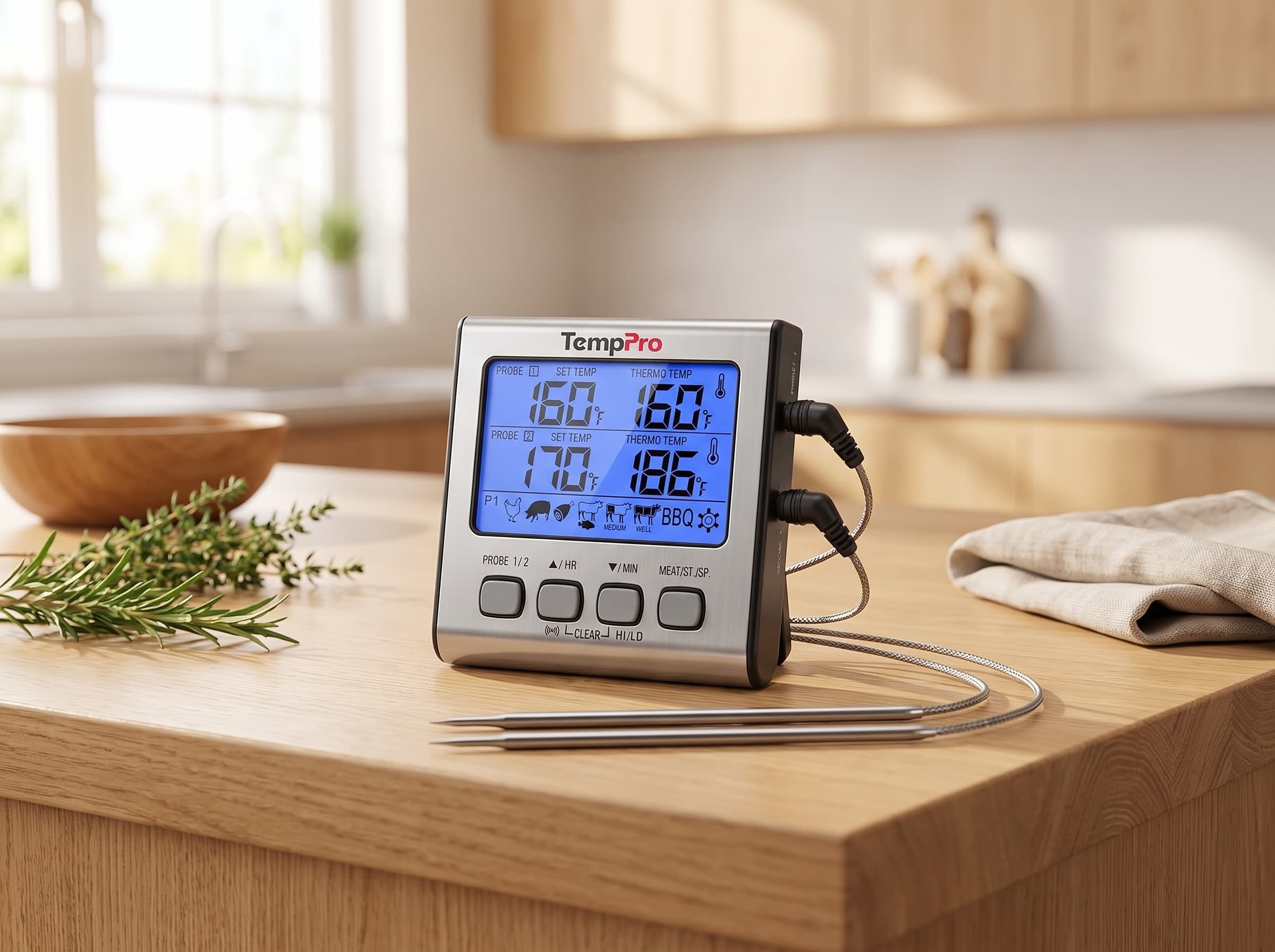 ThermoPro ProTemp Dual Probe Meat Thermometer — image 1 of 1